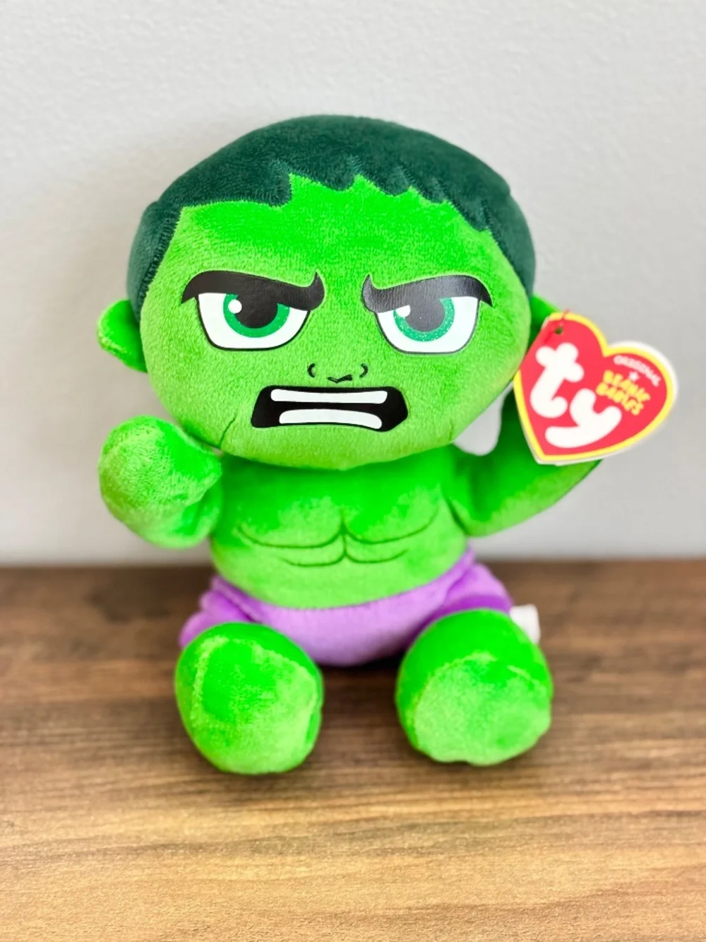 NEW TY Incredible Hulk Marvel Beanie Babies 7